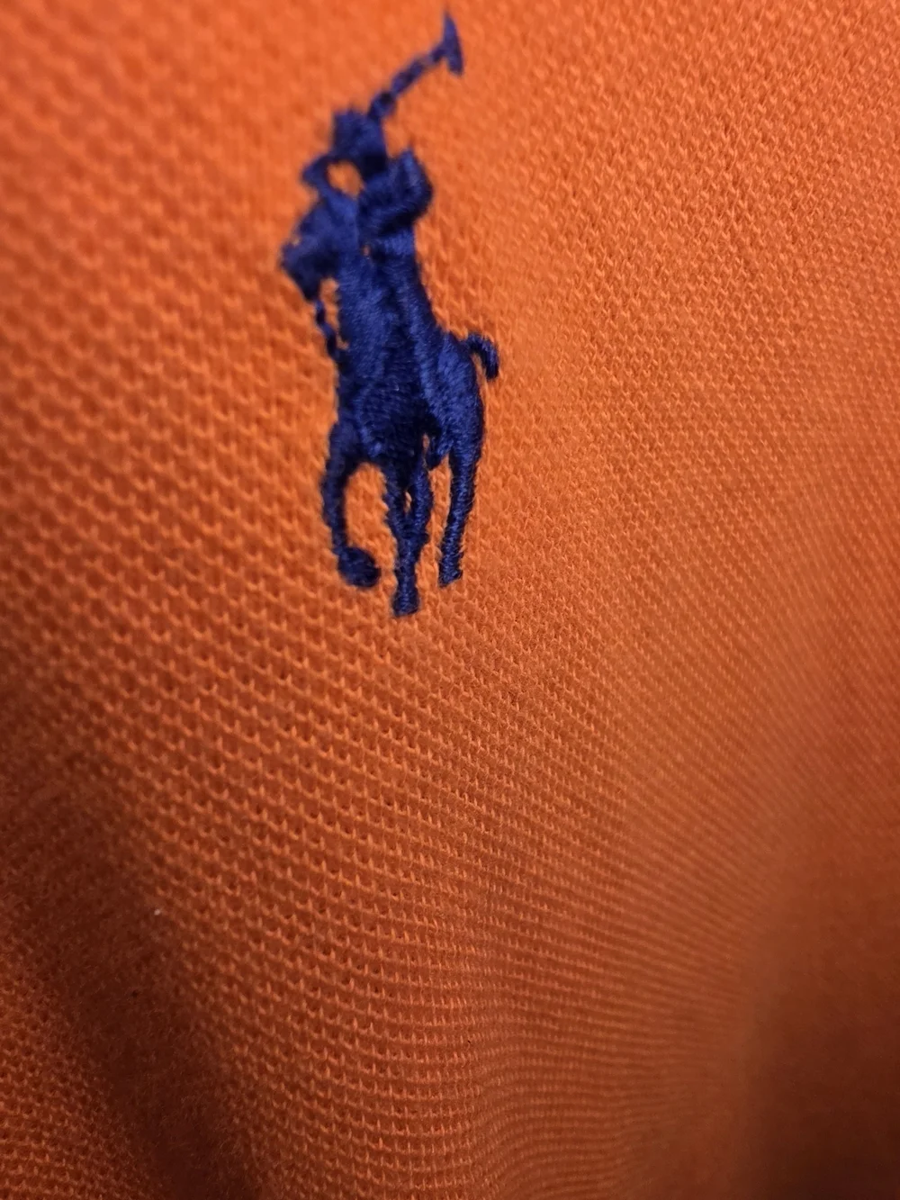 Polo by Ralph Lauren Orange Short-Sleeve Polo with Yacht Club Embroidery